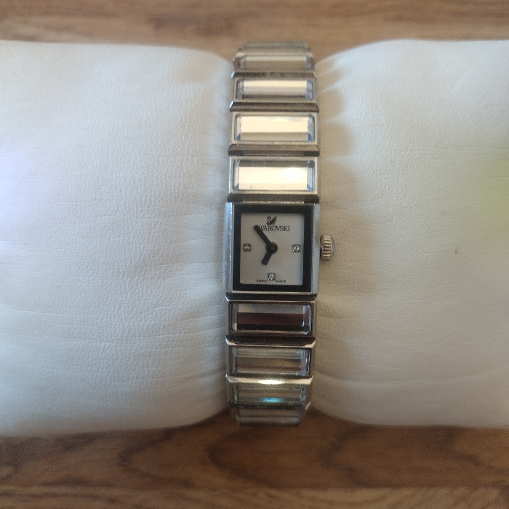 Ladies Model 999984 Swarovski Crystal Baguette 15 MM Quartz Watch